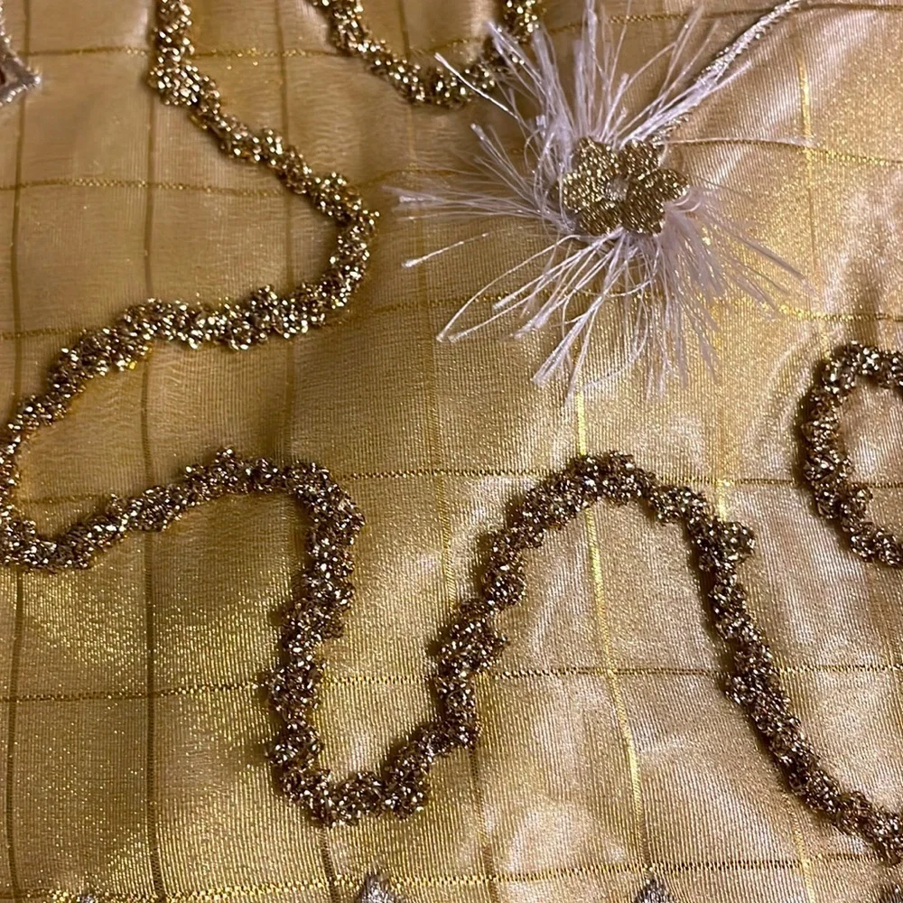 Golden shimmer decor pillow cases jackets zippered  set of 2 textured set of 2